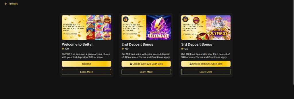 betty casino free spins: Cashback, Perks, and More